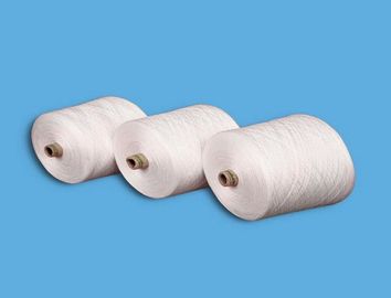 Çin % 100 ham beyaz polyester iplik iplik çevre dostu bakire kalite Tedarikçi