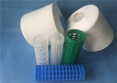 Geri Dönüşüm Bakır Ham Beyaz 100 Spun Polyester İplik 20/2 Boyalı Plastik Koni İle