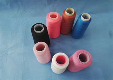 Multi Colored 100% Polyester Ring Spun Yarn For Garment Sewing Knotless