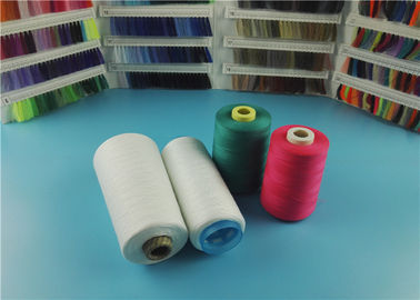 High Twist Z Twist Dyed Polyester Yarn , Polyester Core Spun Yarn Semi Dull