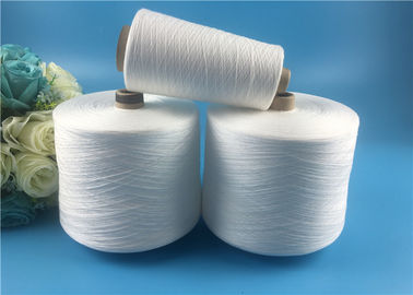 Çin Ham beyaz Ring Spun 100 Spun Polyester İplik 60s / 2 Kuyu dikişi işlevi Tedarikçi