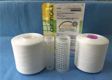 Ham Beyaz Polyester İplik Üreticiler, Plastik Boru Üzerinde Yuvarlanmış Polyester İplik
